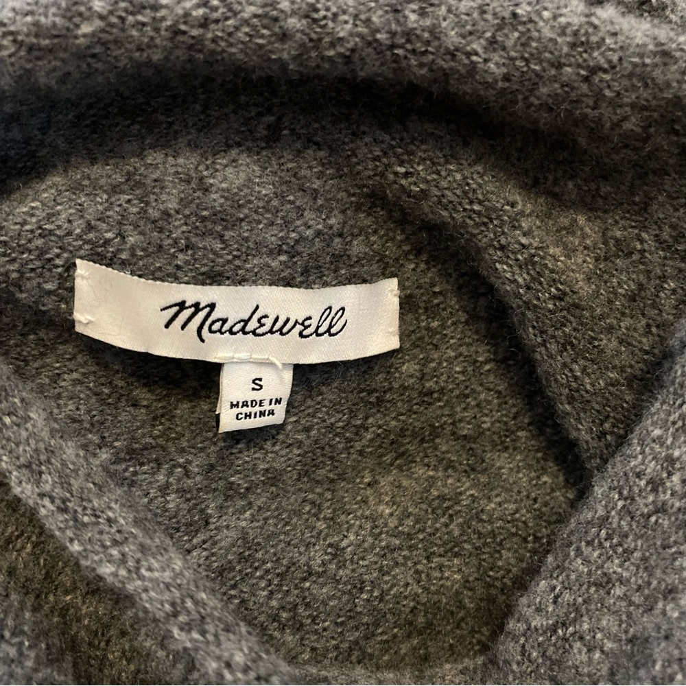 Madewell Gray High Neck Soft and Stretchy Sweater Wool and Alpaca Blend - Picture 9 of 9